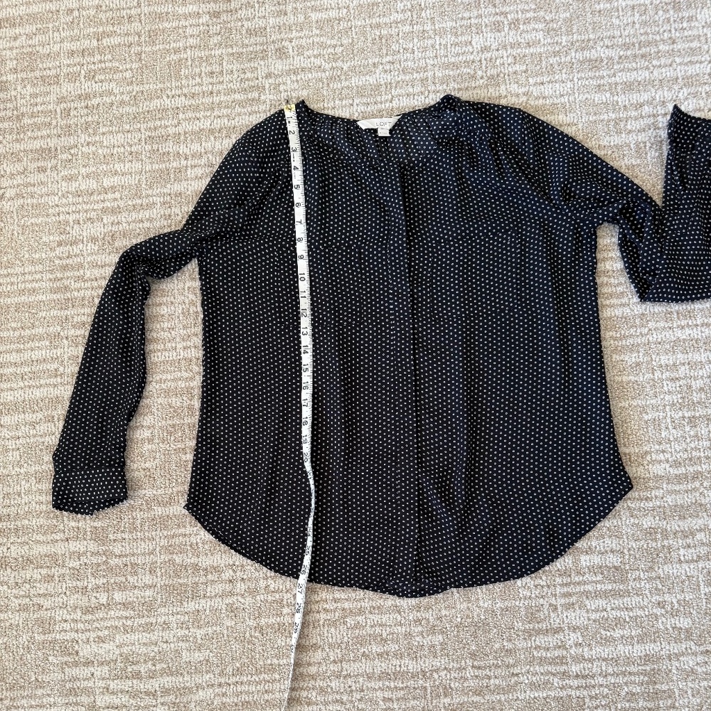 Loft Polka Dot Button Down Blouse - image 4